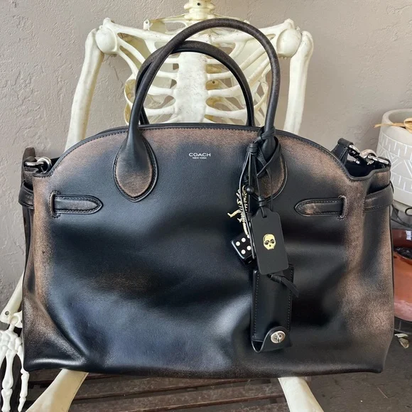 Coach Soft Empire Carryall Bag 40 In Loved Leather - Picture 5 of 11